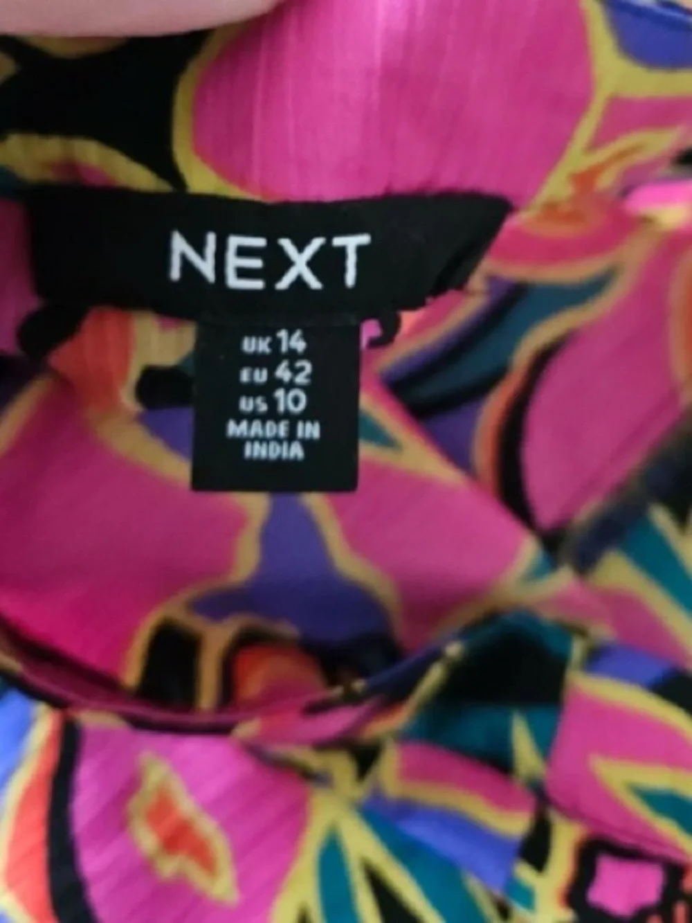 next Vibrant Pink & Teal Floral Mini Skirt